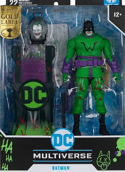 DC MULTIVERSE ACTION FIGURE BATMAN (BATMAN: LAST KNIGHT ON EARTH) JOKERIZED (GOLD LABEL) 18 CM